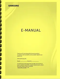 Samsung Neo QLED QN65QN90CAF Television Owner's User Manual