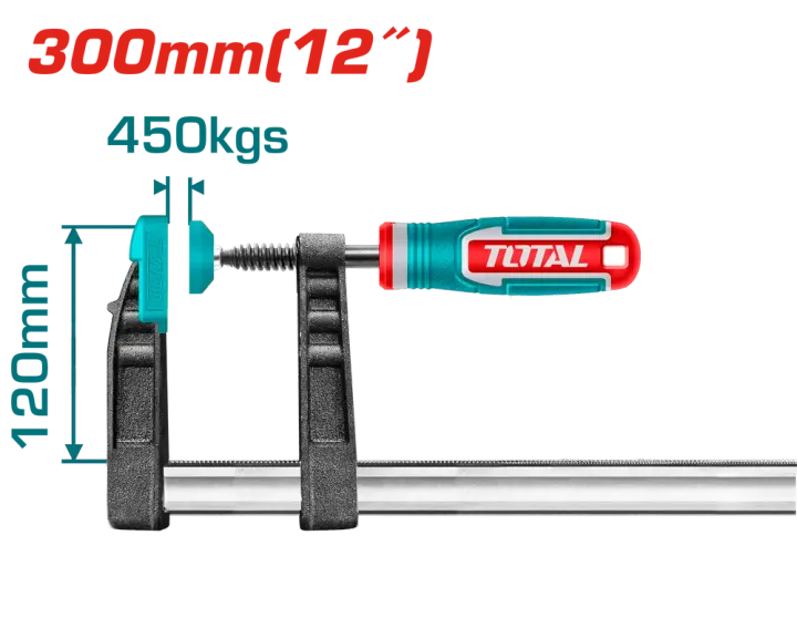 كلامب حرف F (قمطة ) مقاس 120*300 مم F clamp THT1321201