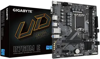 GIGABYTE B760M E DDR5 Motherboard, LGA1700, Intel B760, PCIe 4.0, Dual M.2