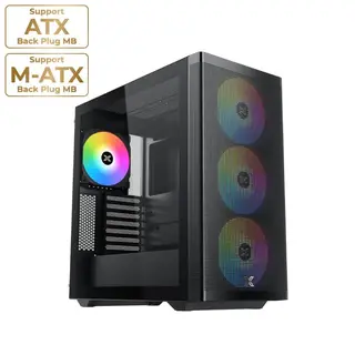 Xigmatek Osiris 4 ARGB 140mm Fan + Prime 750W 80+ Gold ATX 3.1 BTF Super Tower Case