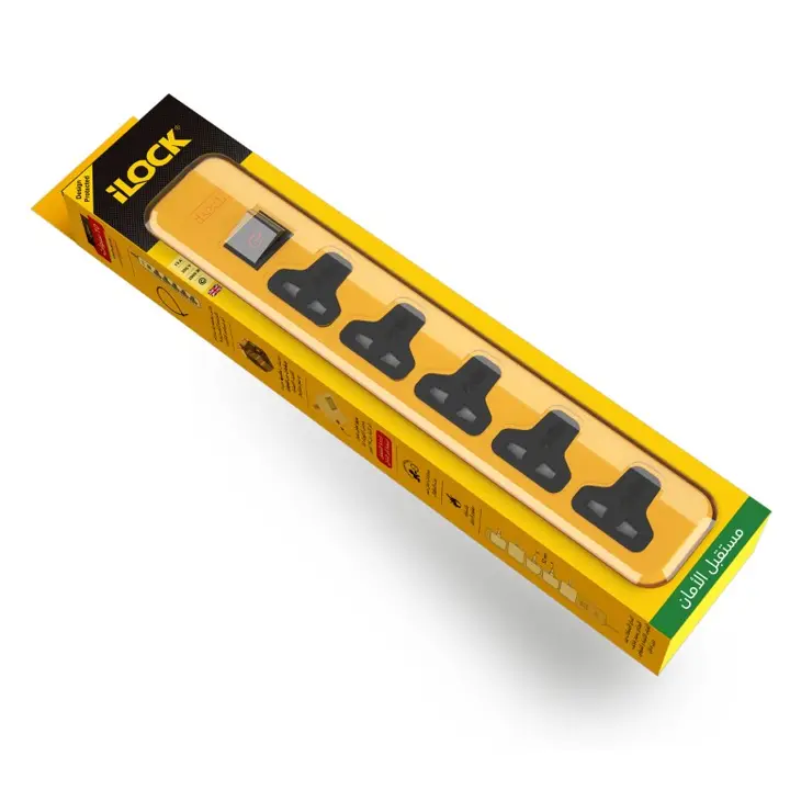 Power Strip 5 Universal Outlets with Overload Switch