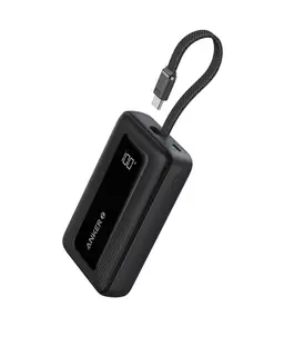 Anker A1688 Zolo Power Bank 10000mAh, 30W, Built-In USB-C Cable for iPhone 16/15/14/13/12, iPad, MacBook, Galaxy, Google, and More