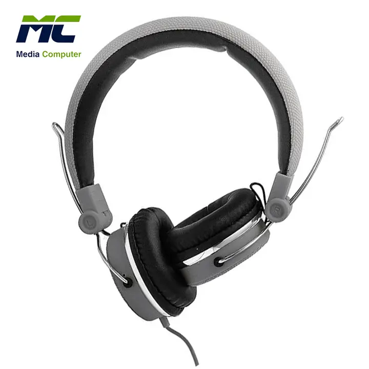 L'AVVENTO (HP06A) Headphone Stereo Golden Plug With 40mm Speaker Driver, 1.5M, Gray