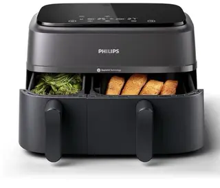 Philips Airfryer 3000 Series Dual Basket - 2 Drawer Air Fryer, 3L + 6L Capacity,