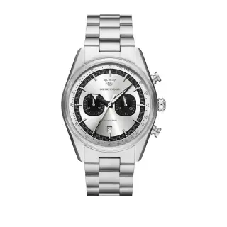ساعة Emporio Armani Racer AR11636 رجالي كرونوغراف فضي, 42 مم