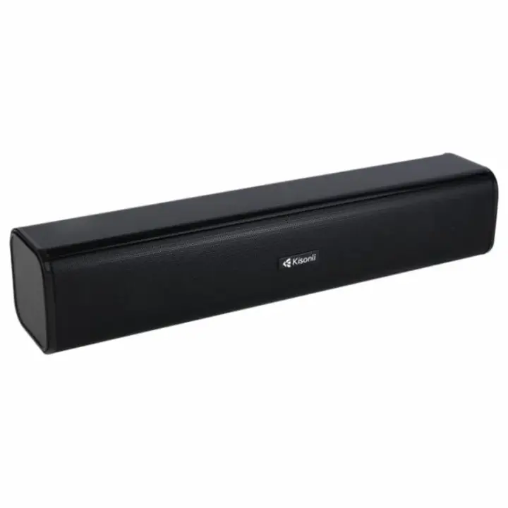 Kisonli Wired USB Computer Soundbar, Black - I-600