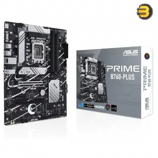 ASUS Prime B760-PLUS, Intel B760 LGA 1700 ATX motherboard with PCIe 5.0, three PCIe 4.0 M.2 slots, DDR5, Realtek 2.5Gb Ethernet, DisplayPort, VGA, HDMI - 90MB1EF0-M0EAY0
