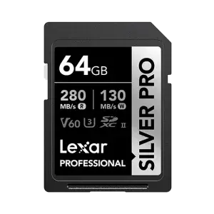 Lexar Professional SILVER PRO 64GB SDXC UHS-II V60 Memory Card