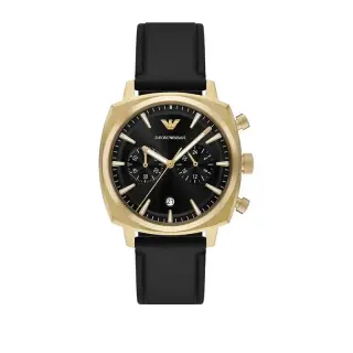 ساعة Emporio Armani Carlo AR11690 رجالي كرونوغراف جلد أسود, 40 مم