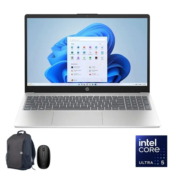 HP AI 15-fd2019ne Laptop - Intel® Core™ Ultra 5-225U - 24GB - 512GB SSD - Integrated Intel® Graphics - 15.6" FHD - Win11 - Natural Silver