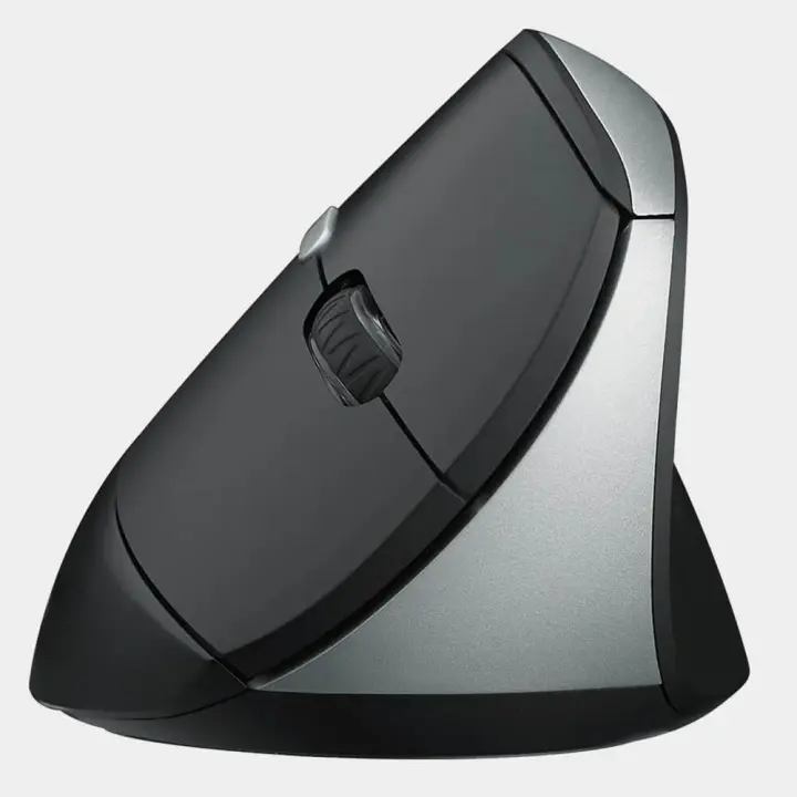 Rapoo EV250 Silent Vertical Ergonomic Mouse, 2.4G Wireless Optical Mouse, 800/1000/1200/1600 DPI, Quiet Clicks, 5 Buttons, Compatible with Windows/Mac OS/iPad OS, Laptop, PC, Black