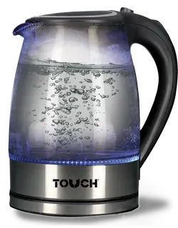Touch Electric Kettle , 1.8 Liter 1800 Watt , Transparent - 40326