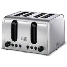 توستر رباعي ستانلس ستيل, 2100 واط, 6 مستويات للتحكم BLACK + DECKER ET444