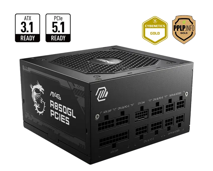 MSI MAG A850GL PCIE5 | 850W Gold Full modular Power Supply