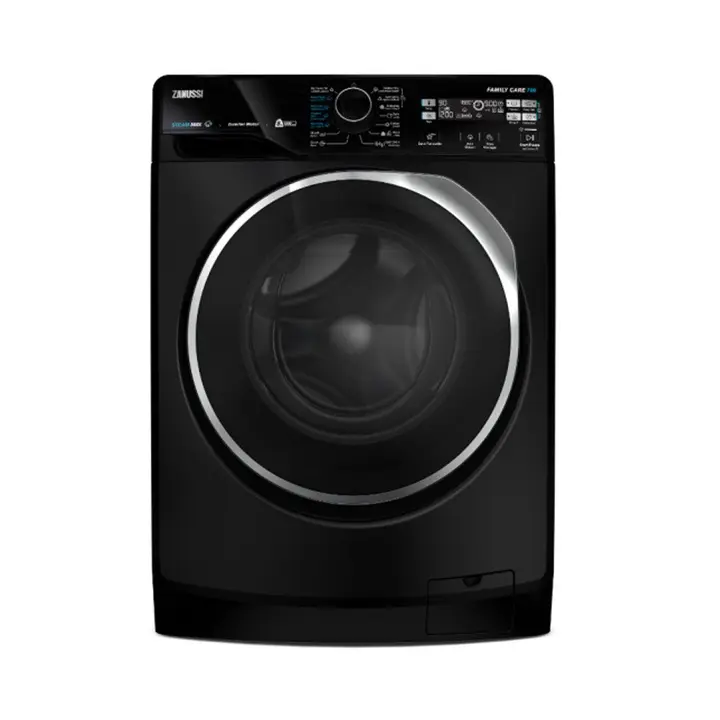 Zanussi Washing Machine Full Automatic 8 KG Steam Max - Front-load - Inverter - Black - ZWF8221BL8 -9459