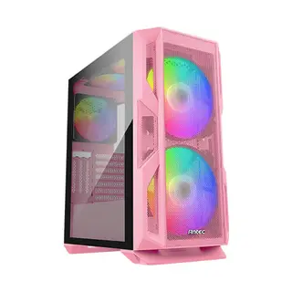 Antec NX Series NX800 Pink, Mid Tower E-ATX Gaming Case, 5Fan(2*200M) (3*140M) ARGB, PINK Tempered Glass Side Panel Built-in LED Controller