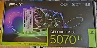 PNY NVIDIA GeForce RTX 5070 Ti 16GB ARGB Triple Fan Blackwell Graphics Card