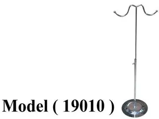 استاندات (NO) D (مو 19010) & كاونتر توب 2 شنطة متحرك نيكل كروم (H=75CM)