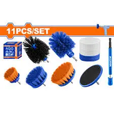 WND5403 wadfow 11 Pcs Cleaning Brush Set طقم فرش تلميع وتنظيف
