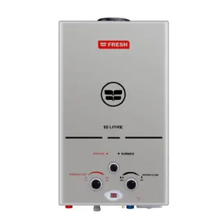 Fresh 10 Liter Gas Water Heater / Spa Adapter - Silver