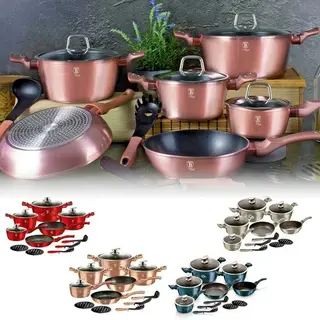 Berlinger Haus 15 Pc Cookware Set Aluminium Non Stick Pots Pans Induction Tools