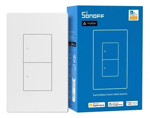 SONOFF SwitchMan Smart Wall Switch-M5 Matter (White) 2- Gang