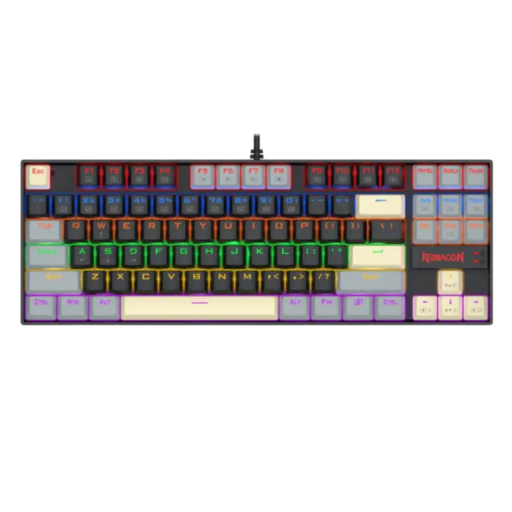 Redragon K552LGY-R Rainbow LED TKL Mechanical Gaming Keyboard