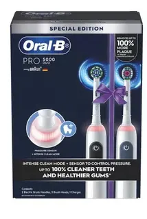 Oral-B PRO 5000 DUO Electric Toothbrush with Dual Handle New