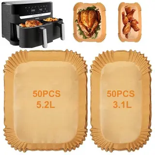 100PCS Air Fryer Liners for Tefal Easy Fry 13x13 inches, 9x9 inches