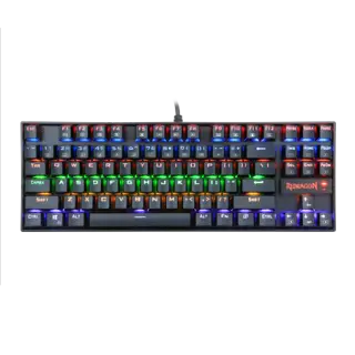 Redragon K552E KUMARA Mechanical Gaming Keyboard, Red Switches, Rainbow (Black)