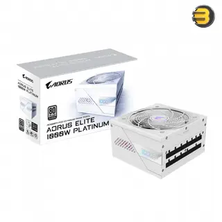 AORUS ELITE P1000W 80+ Platinum Modular PCIe 5.0 ICE, ATX 3.0 and PCIe Gen 5.0 ready, 80 PLUS Platinum, 100% Japanese capacitors, Compact design - GP-AE1000PM PG5 ICE -