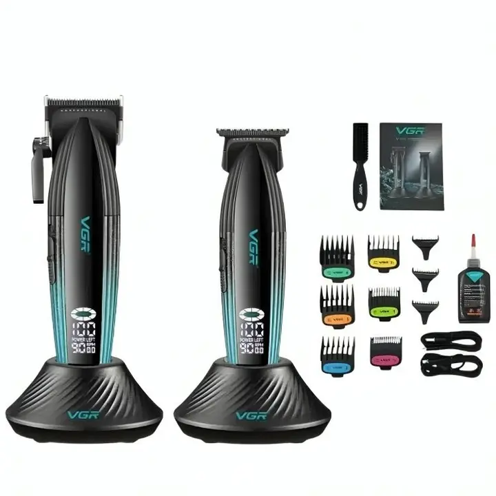 VGR 2 in 1 Hair Clipper Kit , Turquoise Black - V-889 S2