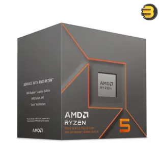AMD Ryzen 5 8500G Tray, Ryzen 5 8000-G Series Phoenix (Zen 4) 6-Core 3.5 GHz Socket AM5 65W AMD Radeon 740M Processor - 100-100000931BOX
