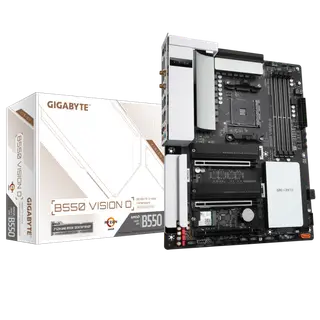 GIGABYTE B550 VISION D AM4 AMD B550 ATX Motherboard with Dual M.2, SATA 6Gb/s, Dual USB 3.2 Type-C with Titan Ridge, WIFI 6, Dual Intel GbE LAN, PCIe 4.0 -