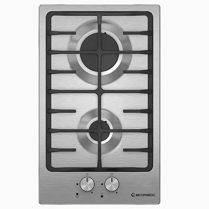 Ecomatic Built-in Gas Hob 30 Cm 2 Burners - Stainless Steel - S303C