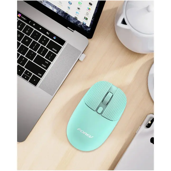 Forev FV-198 2.4GHZ HighEnd Wireless Mouse With USB Nano Receiver Charming design Green
