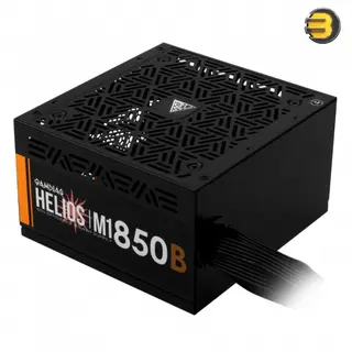 Gamdias Helios M1-850B 850W 80 Plus Bronze Power Supply, 85% Efficiency, High Quality Capacitors, Flat Cables, Automatic Fan Speed, OVP/UVP/OPP/SCP/OCP - HELIOS M1-850B