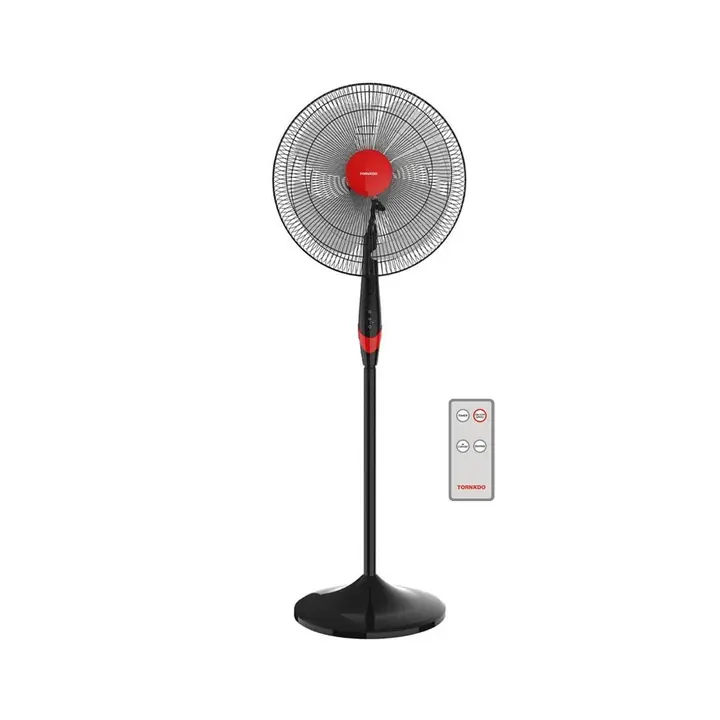 Tornado Stand Fan 18 Inch - 4 Blades - 3 Speeds - With Remote - Black - TSF-18WR