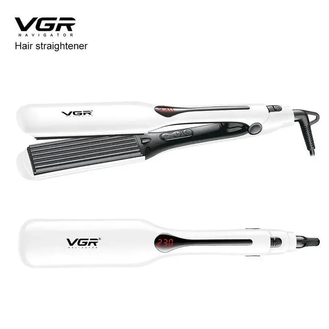 VGR V-557 تقنية التسخين السريع الاحترافية للشعر الموحد، 100 درجة مئوية إلى 230 درجة مئوية، درجة حرارة قابلة للتعديل مع شاشة LED، سلك دوار 360 درجة