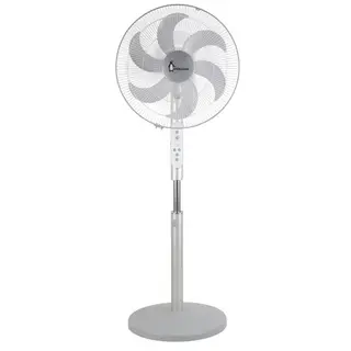 Penguin Breeze Pro Digital Stand Fan 6 Blades super Silent Italian Component Copper Motor With Remote - 18 Inch - 3 Speeds - Stainless - PF006