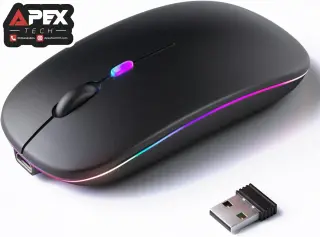 Zero ZR3300 Rechargeable Dual-Mode Wireless Mouse (Bluetooth & 2.4GHz) - RGB, 1600 DPI