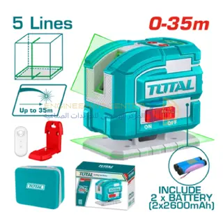 ميزان ليزر 5 خط احمر 35 متر TLL306502 توتال