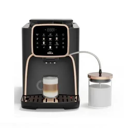 Pro M Fully Automatic Espresso Machine - OK0028-04 - Black&Copper, (One-Year Warranty)