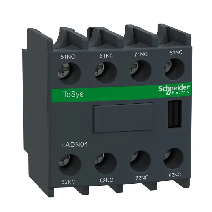 شنايدر LADN04 تيسيس | كتلة اتصال مساعدة، TeSys D، 4NC، تركيب أمامي، أطراف لولبية