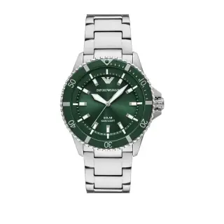 ساعة Emporio Armani World Explorer AR11698 رجالي Solar أخضر فضي, 42 مم