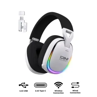 Onikuma GT805 4-Mode RGB Gaming Headset 2.4G Wired + Bluetooth سماعة هيدفون جيمينج إحترافية بتقنية إقتران ثلاثية