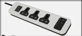 مشترك 3 مخرج MK, تايب A2, متر 2 Universal power charge, 2A