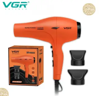 مجفف شعر في جي ار بروفيشنال V-406 - بقوه 3000 واط - لون احمر