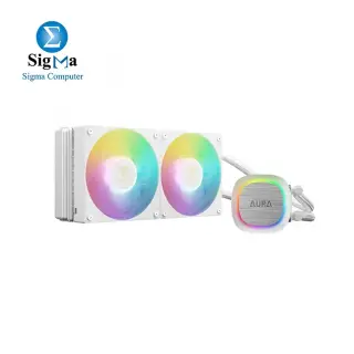 GAMDIAS AURA GL240 RGB Liquid CPU Cooler-WHITE