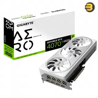 GIGABYTE GeForce RTX 4070 Ti Super AERO OC 16G Graphics Card, 3X WINDFORCE Fans, 16GB 256-bit GDDR6X - GV-N407TSAERO OC-16GD
